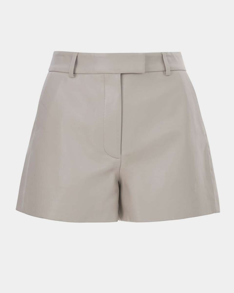 Kaldie Recycled Leather Fitted Shorts